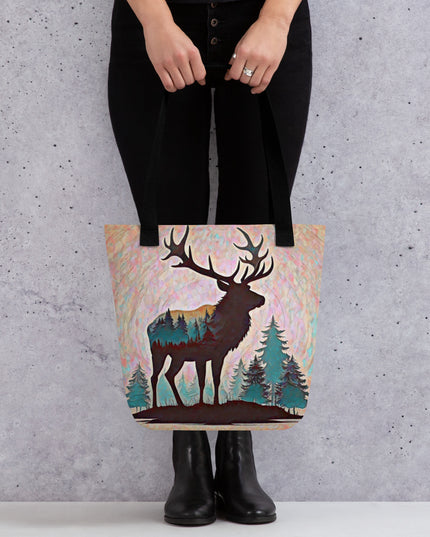 Oregon Elk in the Forest - Tote bag
