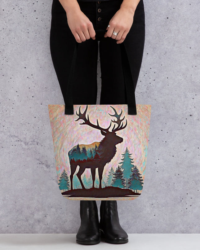 Oregon Elk in the Forest - Tote bag