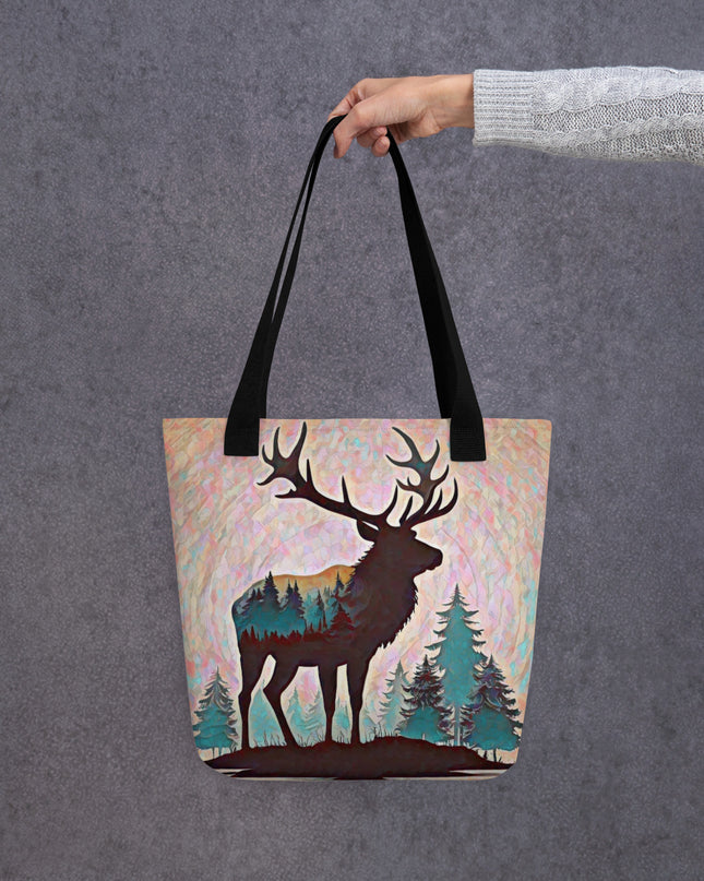 Oregon Elk in the Forest - Tote bag