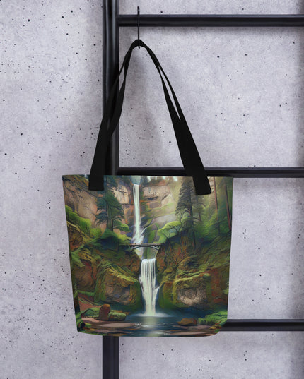 Multnomah Falls - Digital Art - Tote bag