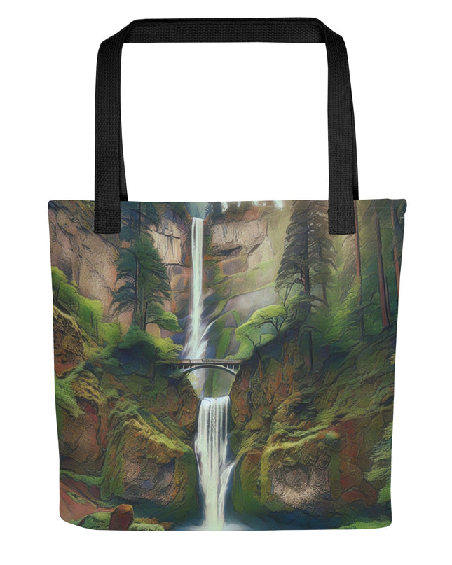 Multnomah Falls - Digital Art - Tote bag