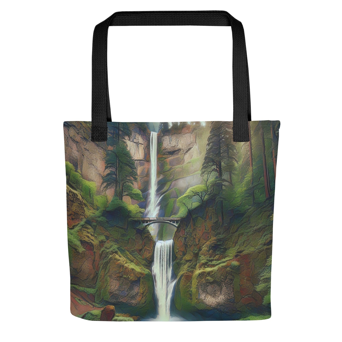 Multnomah Falls - Digital Art - Tote bag