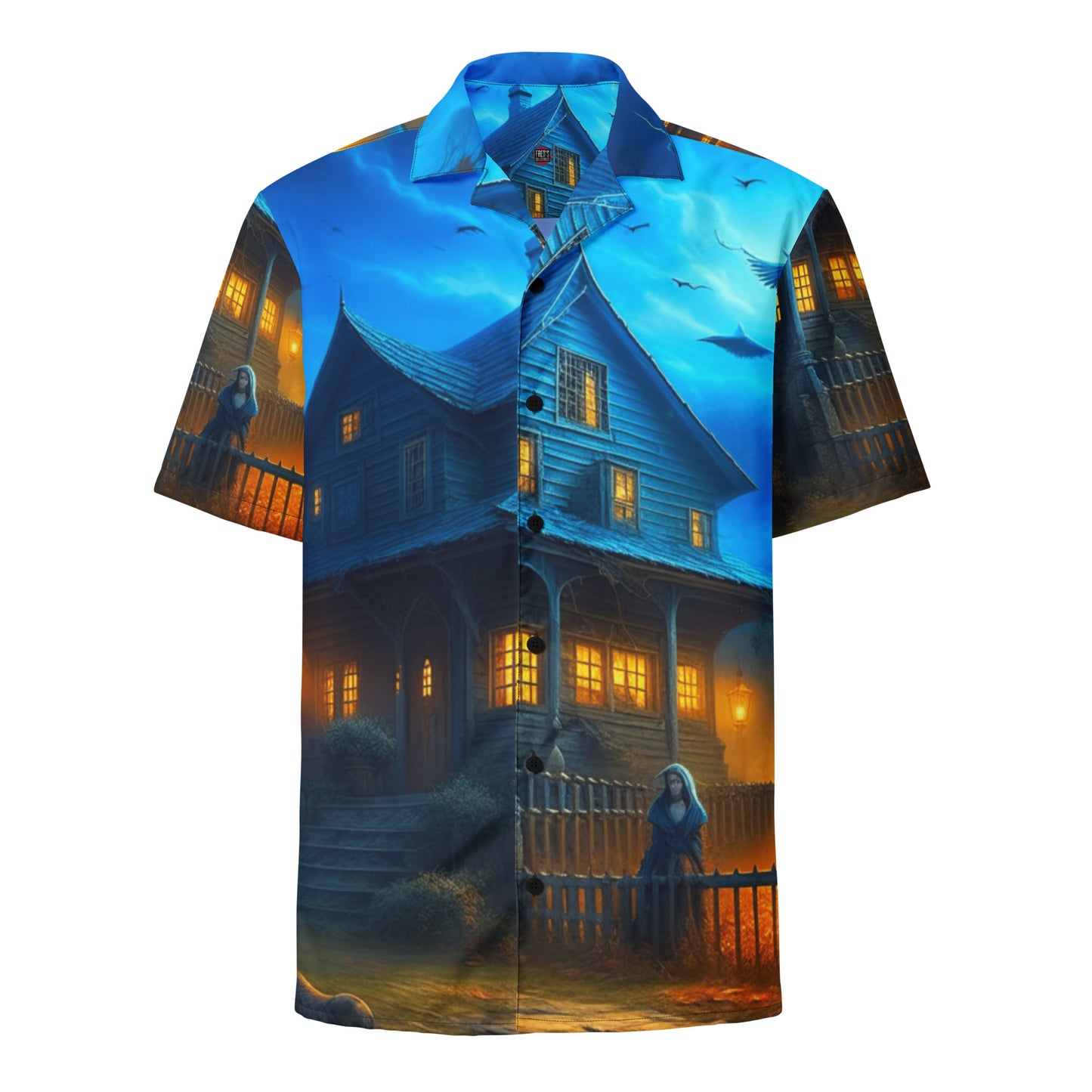 Halloween - Spooky - Haunted House - Unisex button shirt