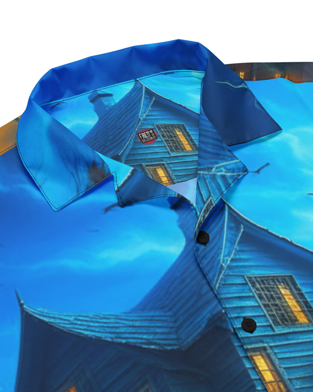 Halloween - Spooky - Haunted House - Unisex button shirt