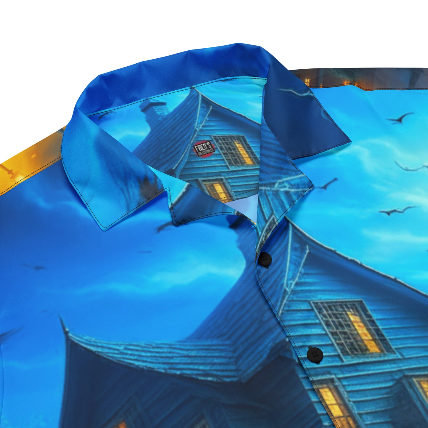Halloween - Spooky - Haunted House - Unisex button shirt
