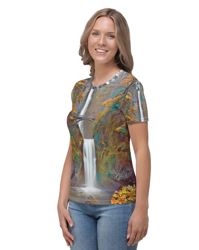 Multnomah Falls - Digital Art - Women's T-shirt