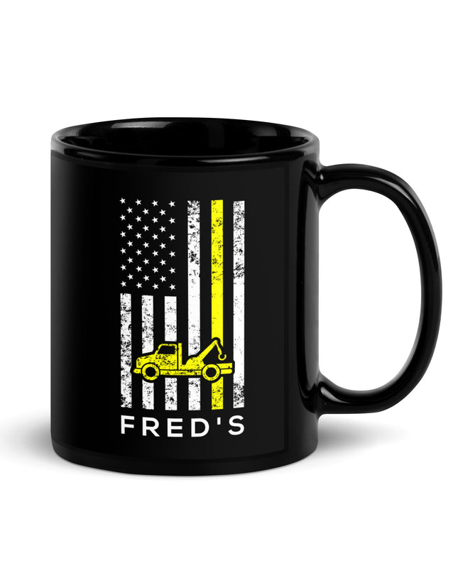 Freds - Black Glossy Mug