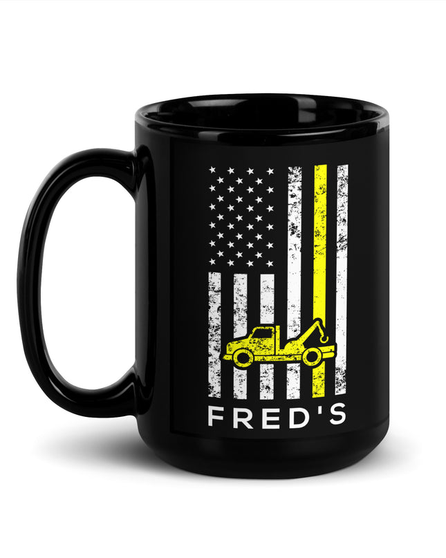 Freds - Black Glossy Mug
