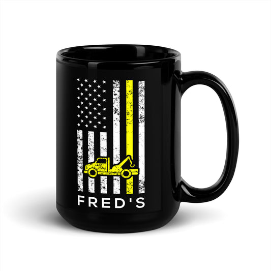 Freds - Black Glossy Mug
