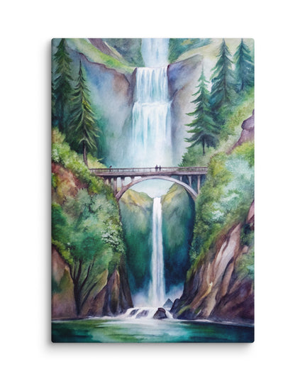 Multnomah Falls - 40x60 Big Canvas Art