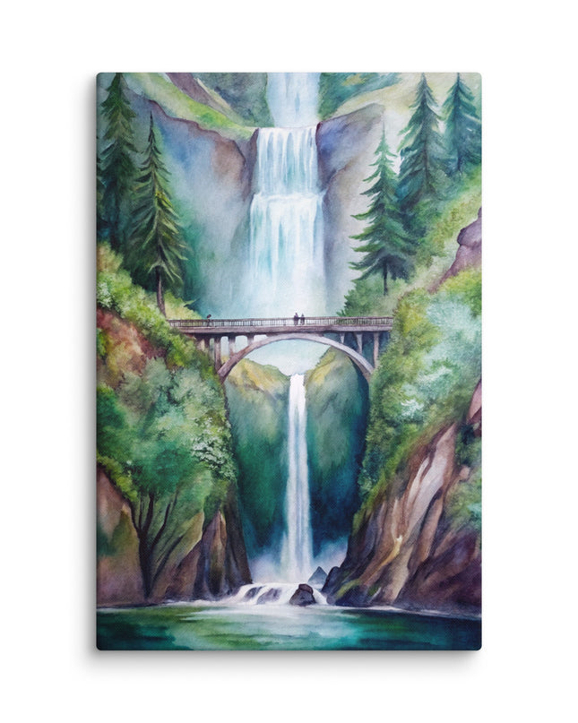 Multnomah Falls - 40x60 Big Canvas Art