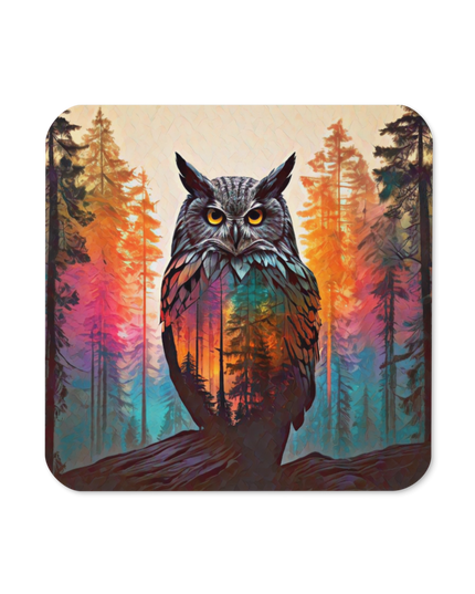 Oregon Owl - Cork-back coaster