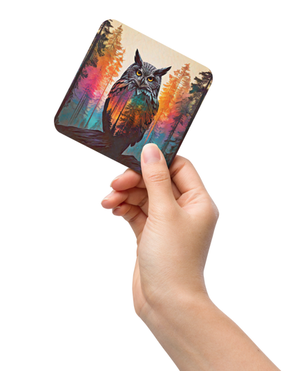Oregon Owl - Cork-back coaster