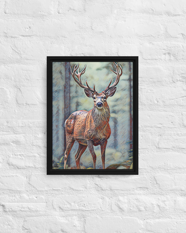Oregon Deer - Digital Art - Framed canvas - FREE SHIPPING