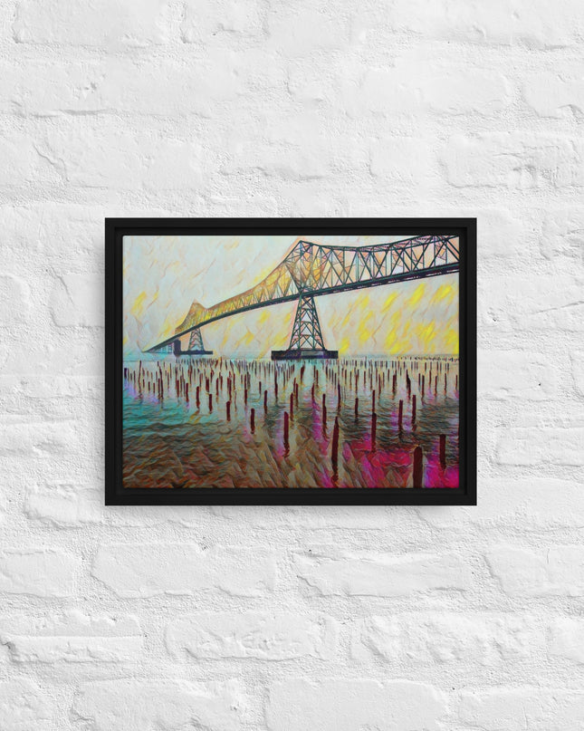 Astoria Bridge - Digital Art - Framed canvas - FREE SHIPPING