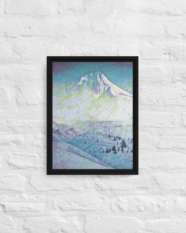 Mount Hood - Digital Art - Framed canvas - FREE SHIPPING