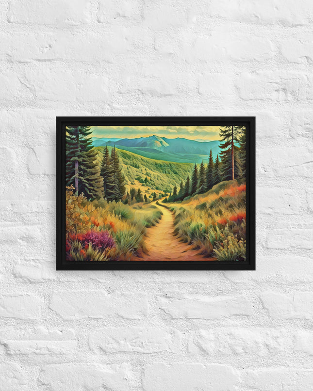 Hiking Oregon - Digital Art - Framed canvas - FREE SHIPPING