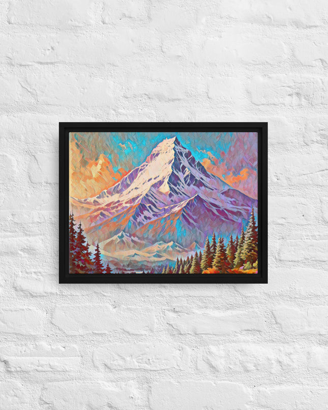 Pacific NW - Digital Art - Framed canvas - FREE SHIPPING