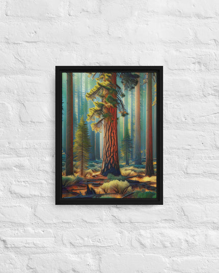 Ponderosa Pine - Digital Art - Framed canvas - FREE SHIPPING