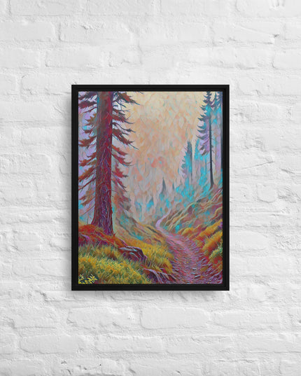 Oregon Backtrail - Digital Art - Framed canvas - FREE SHIPPING