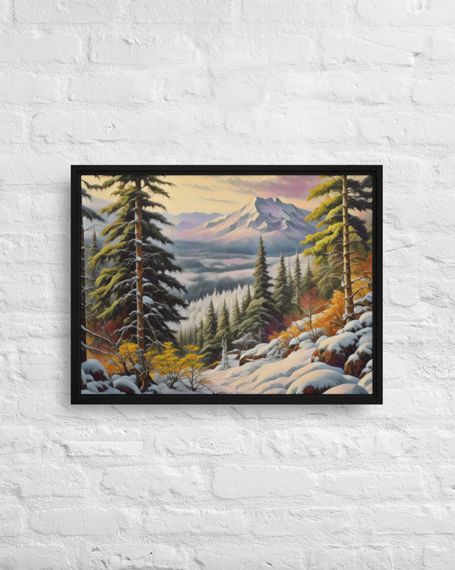 Winter Trail - Digital Art - Framed canvas - FREE SHIPPING