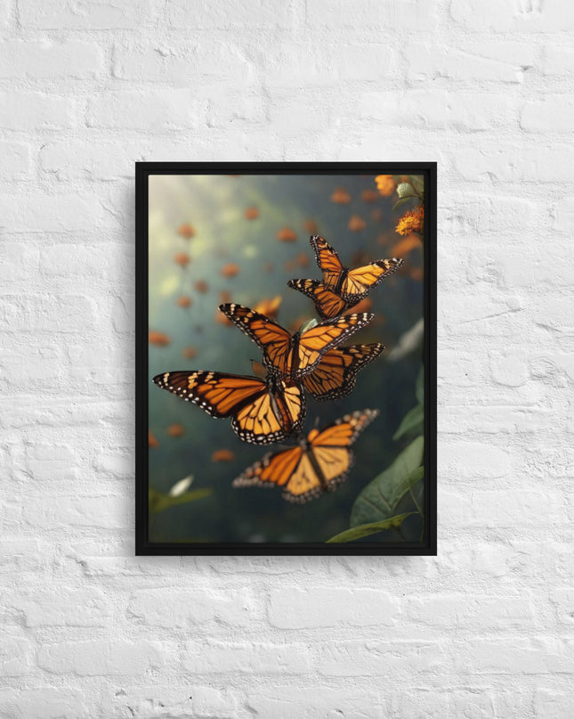 Butterflies in Oregon - Digital Art - Framed canvas - FREE SHIPPING
