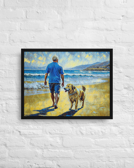Weekend at the Beach - Digital Art - Framed canvas - FREE SHIPPING