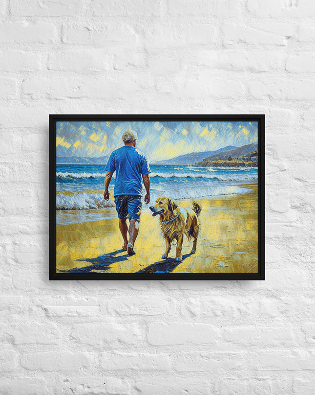 Weekend at the Beach - Digital Art - Framed canvas - FREE SHIPPING
