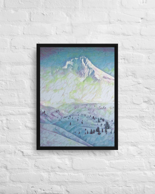 Mount Hood - Digital Art - Framed canvas - FREE SHIPPING
