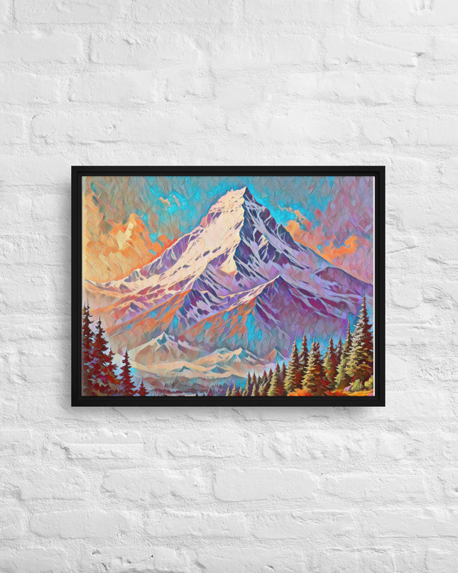 Pacific NW - Digital Art - Framed canvas - FREE SHIPPING