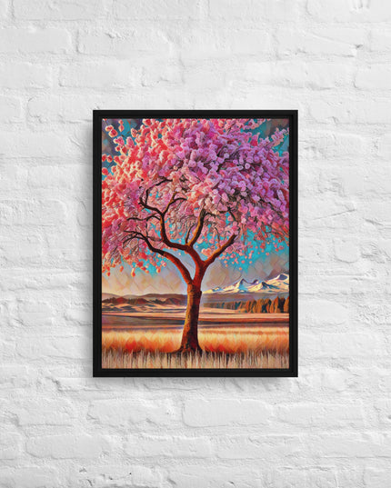 Oregon Cherry Blossoms - Digital Art - Framed canvas - FREE SHIPPING