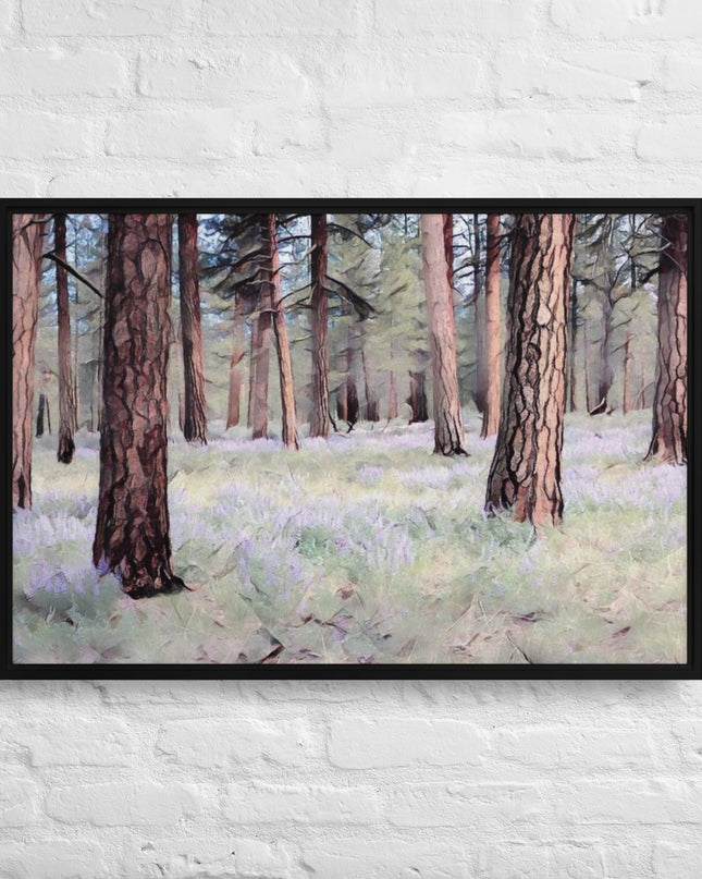 Central Oregon Forest - Digital Art - Framed canvas - FREE SHIPPING
