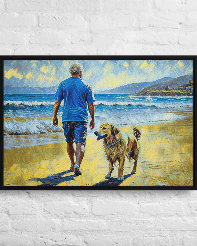 Weekend at the Beach - Digital Art - Framed canvas - FREE SHIPPING