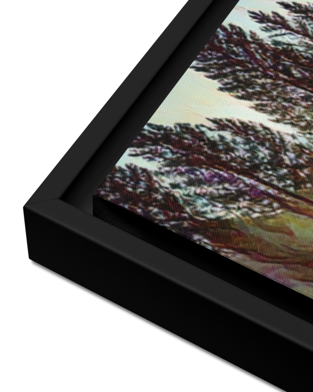 Oregon River - Digital Art - Framed canvas - FREE SHIPPING