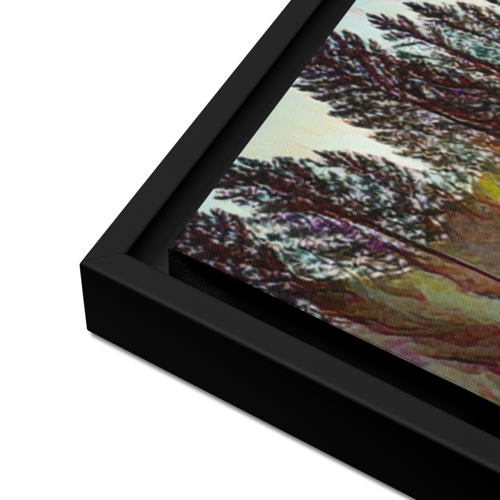 Oregon River - Digital Art - Framed canvas - FREE SHIPPING