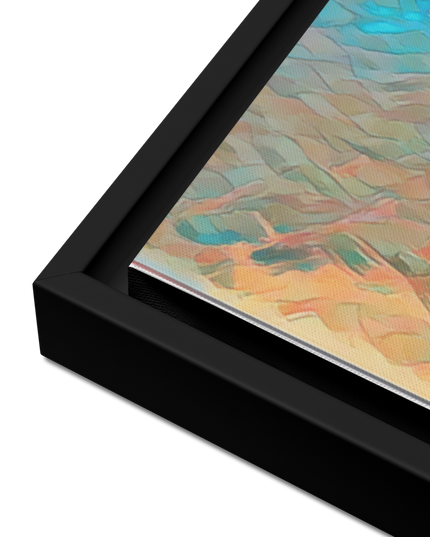 Haystack Rock - Digital Art - Framed canvas - FREE SHIPPING