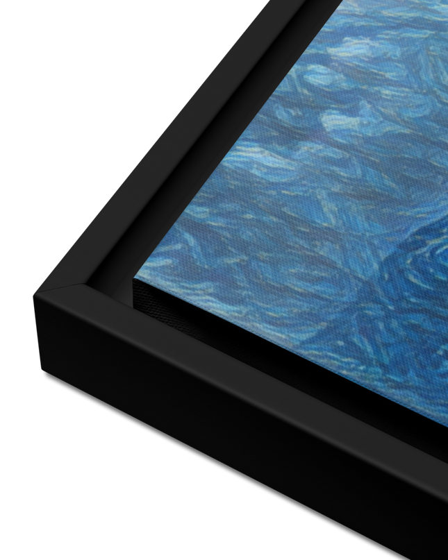 Multnomah Falls/Blue - Digital Art - Framed canvas - FREE SHIPPING