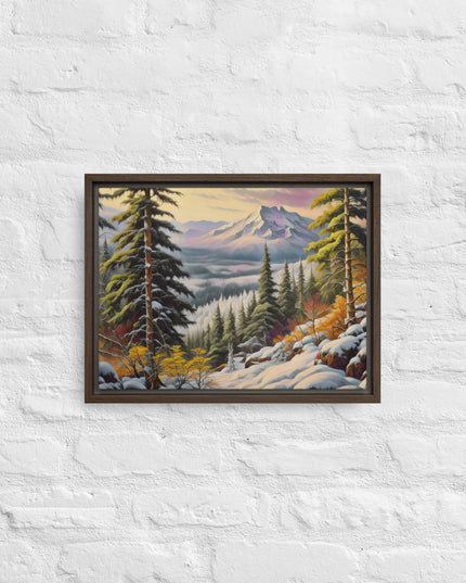 Winter Trail - Digital Art - Framed canvas - FREE SHIPPING