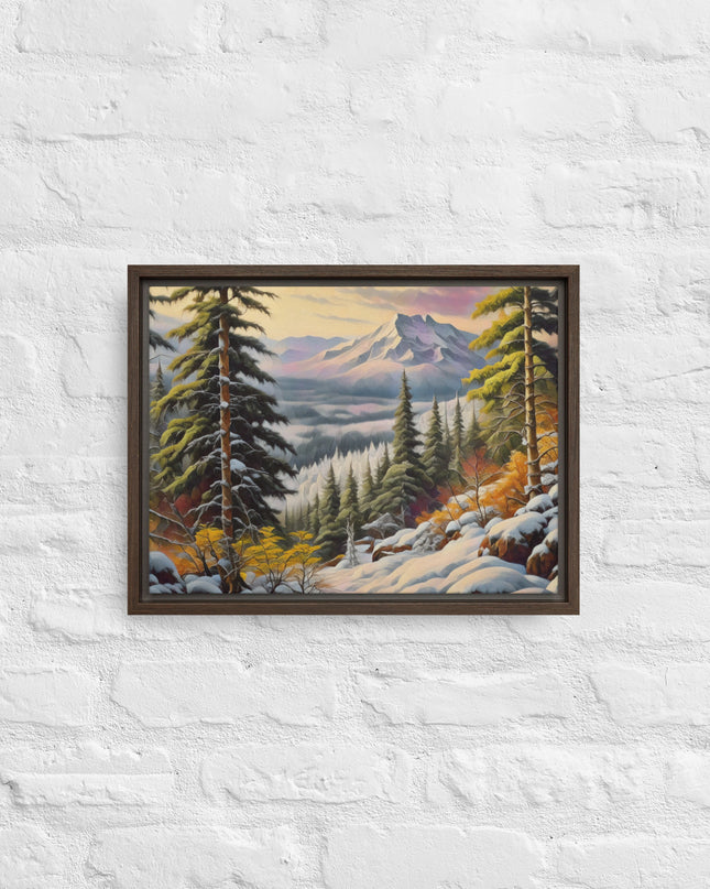 Winter Trail - Digital Art - Framed canvas - FREE SHIPPING