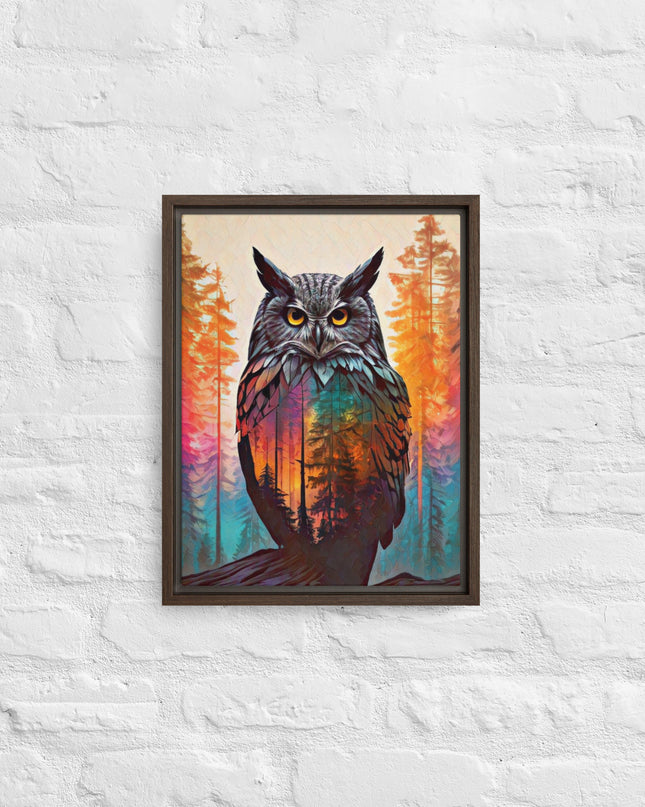 Oregon Owl - Digital Art - Framed canvas - FREE Shipping