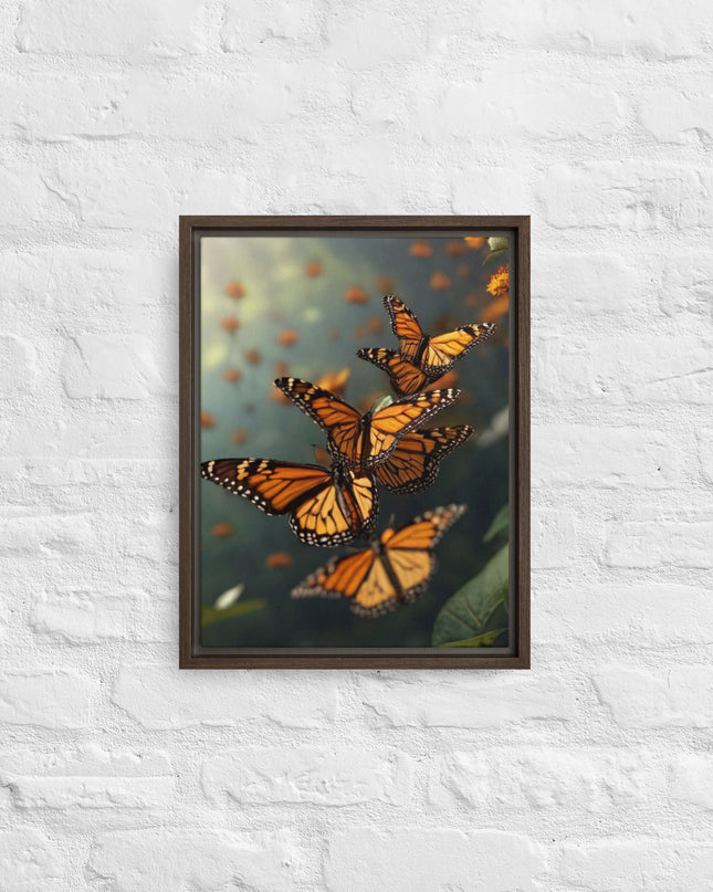 Butterflies in Oregon - Digital Art - Framed canvas - FREE SHIPPING