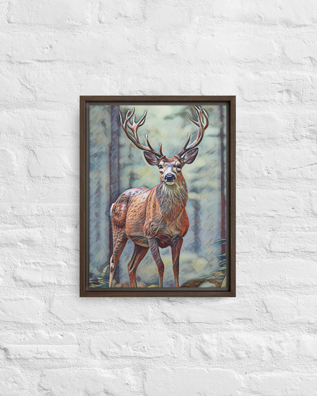 Oregon Deer - Digital Art - Framed canvas - FREE SHIPPING