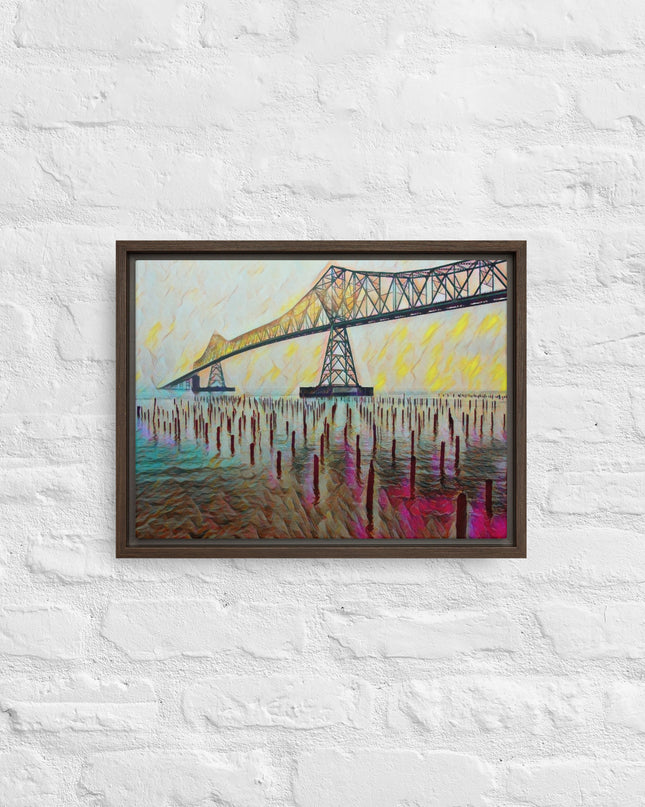 Astoria Bridge - Digital Art - Framed canvas - FREE SHIPPING