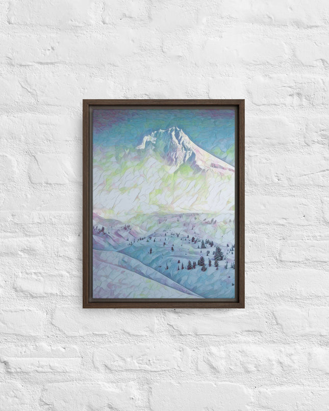 Mount Hood - Digital Art - Framed canvas - FREE SHIPPING