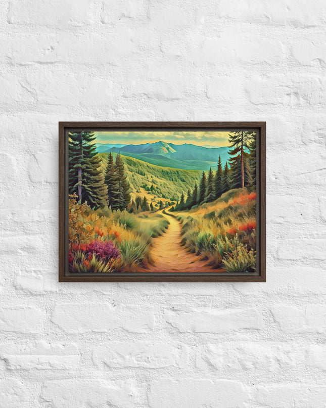 Hiking Oregon - Digital Art - Framed canvas - FREE SHIPPING