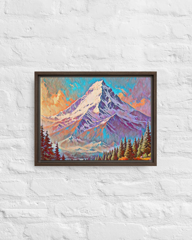 Pacific NW - Digital Art - Framed canvas - FREE SHIPPING