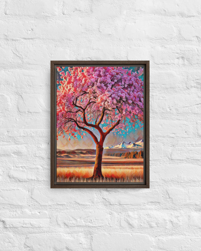 Oregon Cherry Blossoms - Digital Art - Framed canvas - FREE SHIPPING