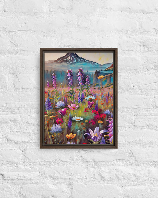 Oregon Wildflowers - Digital Art - Framed canvas - FREE SHIPPING