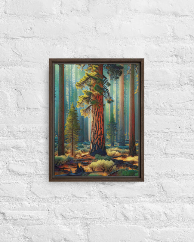 Ponderosa Pine - Digital Art - Framed canvas - FREE SHIPPING