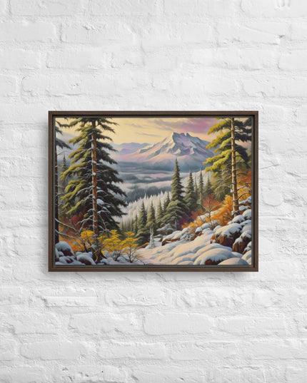 Winter Trail - Digital Art - Framed canvas - FREE SHIPPING